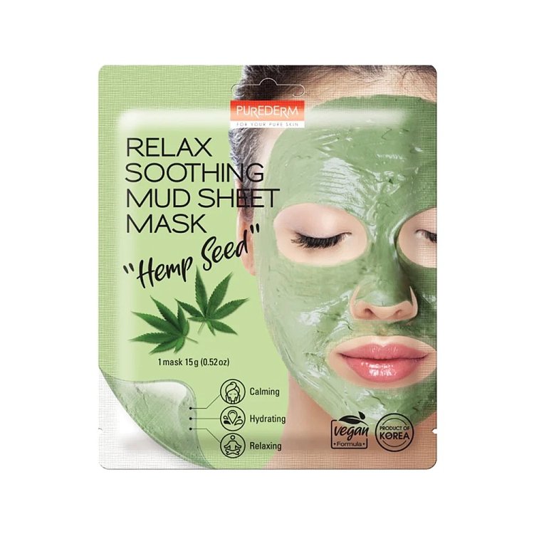 Relax Soothing Mud Sheet Mask "Hemp Seed" 15gr