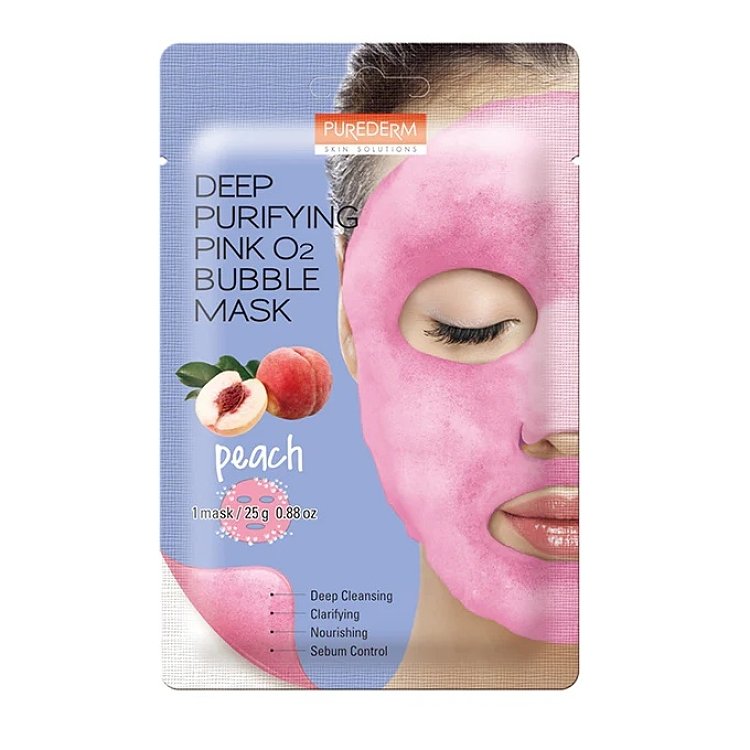 Purederm Koreanische Bubble-Gesichtsmaske fur Tiefenreinigung, Pfirsich 25g