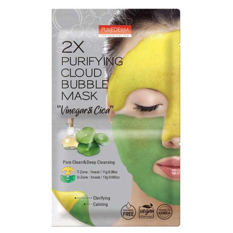 2X Purifying Cloud Bubble Mask "Vinegar"+"Cica" 23gr