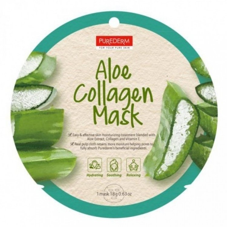 Purederm Koreanische Kollagen-Gesichtsmaske mit Aloe 18g