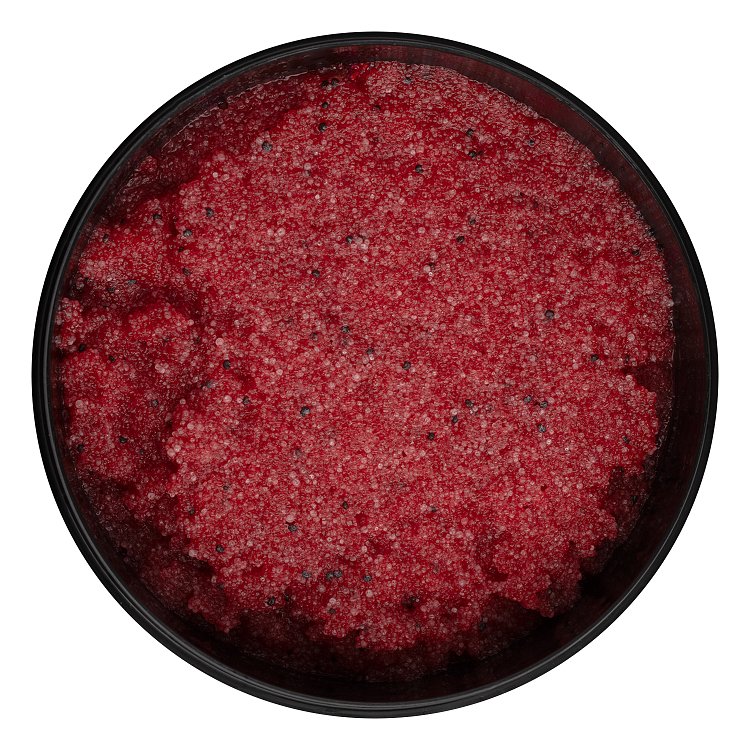 Scrub Σώματος Aura Silk Strawberry Bliss 400g κόκκινη κρεμώδης λεπτόκοκκη υφή