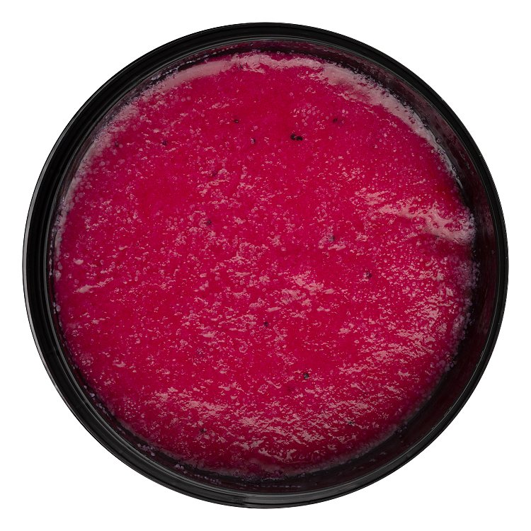 Aura Silk Cherry Bloom Body Scrub 400g with fuchsia, creamy, fine-grain texture.