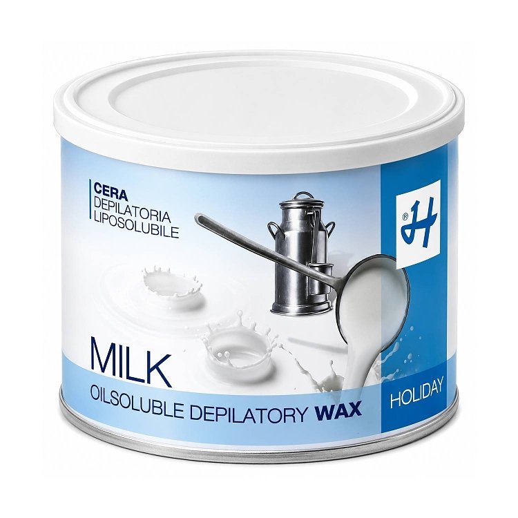 Holiday Milch Enthaarungswachs Dose 400ml mit weicher cremiger weißer Textur