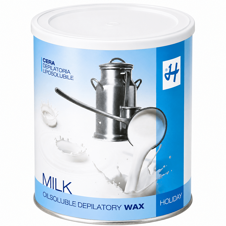 Holiday Milch Enthaarungswachs Dose 800ml mit samtiger cremiger weißer Textur