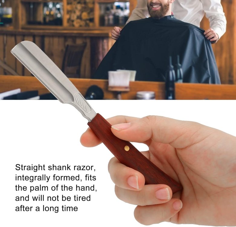 Επαγγελματική Ξυριστική Λεπίδα Ιαπωνικού Τύπου με Λαβή από Μαόνι & 10 Ανταλλακτικές Λεπίδες + Θήκη