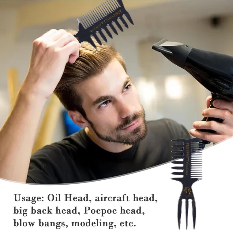 Χτένα Ανδρικού Styling για Λείο Ρετρό Χτένισμα, για Όγκο & Slick Back Look