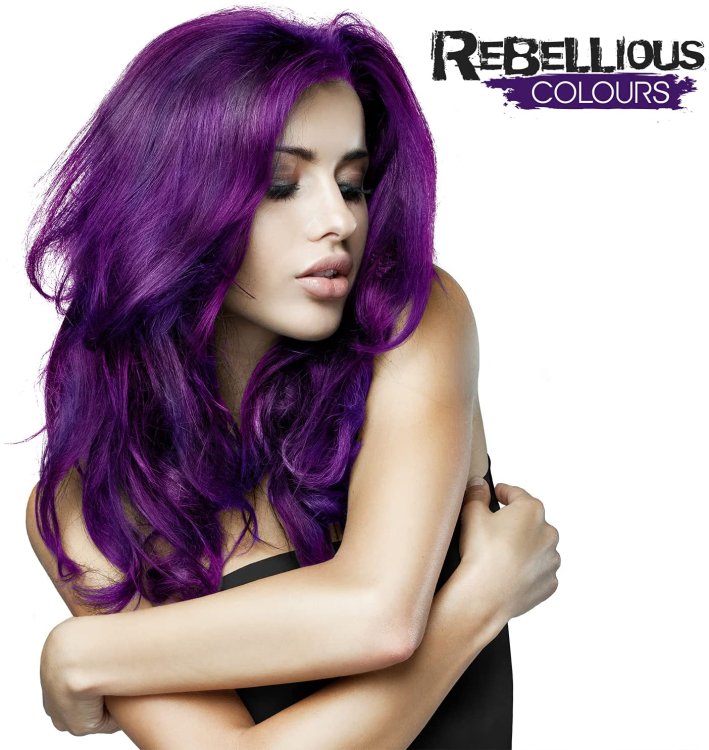 Rebellious ημιμόνιμη βαφή μαλλιών Purple Fury, 100ml