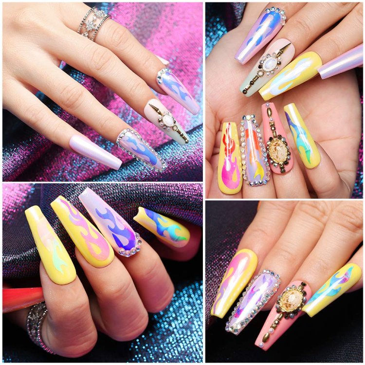 Αυτοκόλλητα Νυχιών Φλόγα