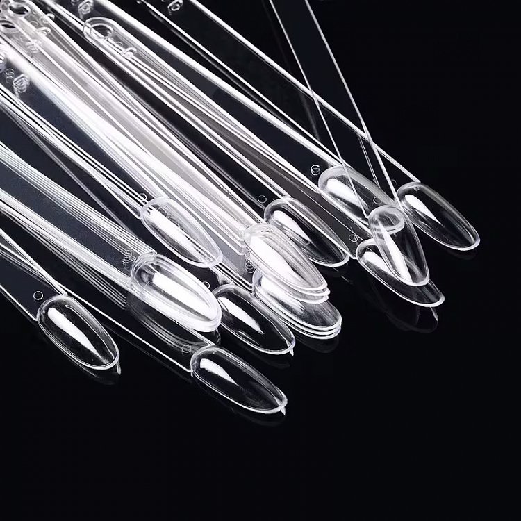 Nail Art Farbdisplay Sticks Oval Transparent – 50 Stuck Ubungs- und Prasentations-Tips