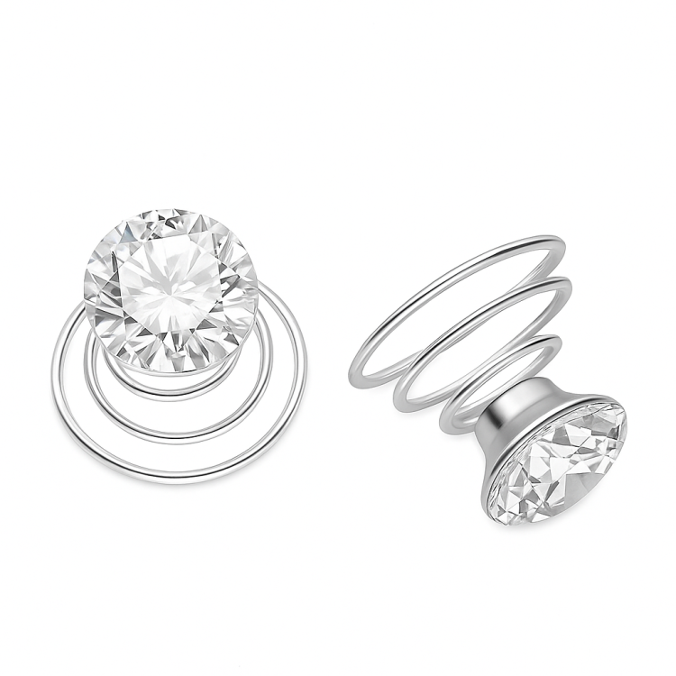 Διακοσμητικό Αξεσουάρ Μαλλιών με Στρας σε Σπιράλ για Νυφικά Χτενίσματα & Κότσους 1τμχ