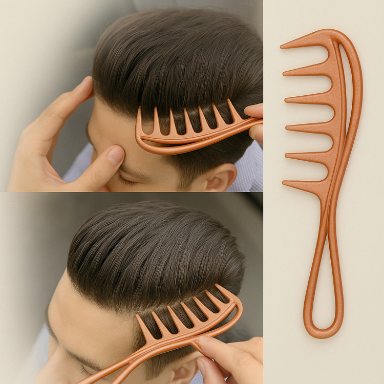 Χτένα Μαλλιών με Τριγωνικά Δόντια “Shark Design” – Για Ανδρικό Χτένισμα με Όγκο & Υφή