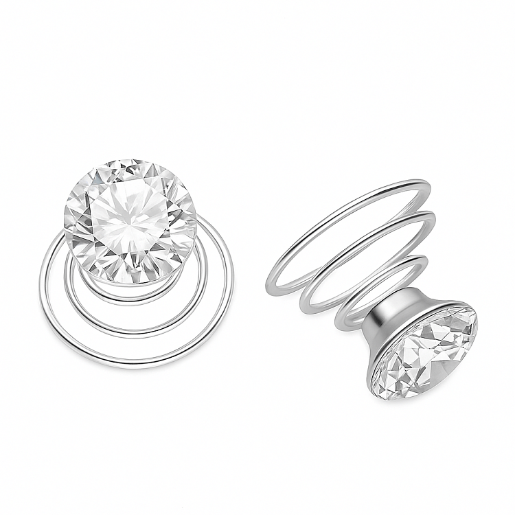 Spiral Hair Accessory with Rhinestones for Hairstyles & Bridal Looks 1pc