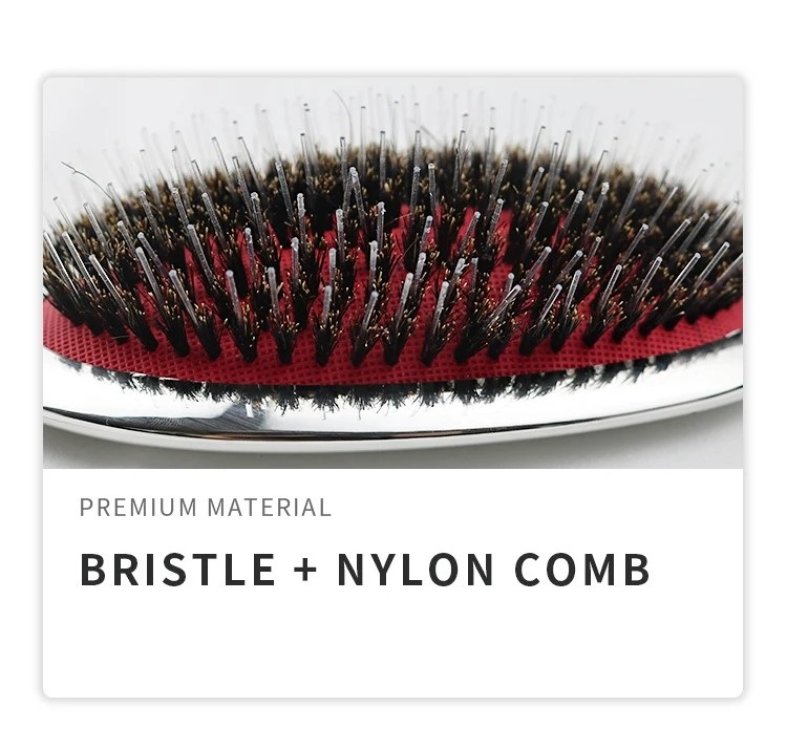 Βούρτσα Μαλλιών για Extensions Οβάλ με Νάιλον Τρίχες – Αντιστατική, Ιδανική για Απαλό Ξεμπέρδεμα & Λείανση