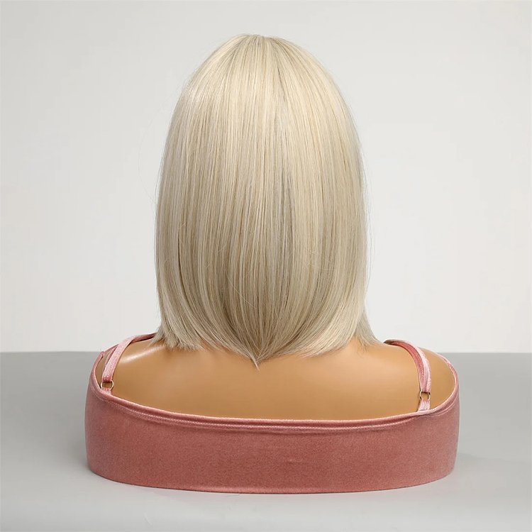 Synthetische Perucke Blond Bob mit Pony