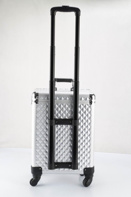 Επαγγελματική βαλίτσα αλουμινίου τροχήλατη ασημί