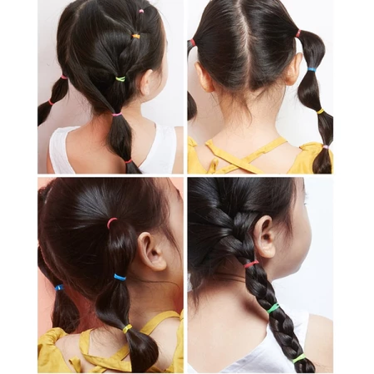 Colorful Silicone Hair Bands 500 pcs