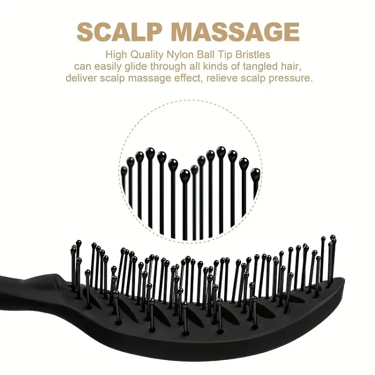 Βούρτσα Αέρος Μαλλιών Μαύρη για Όγκο & Styling με Πιστολάκι – Ιδανική για Αντρικά & Γυναικεία Χτενίσματα