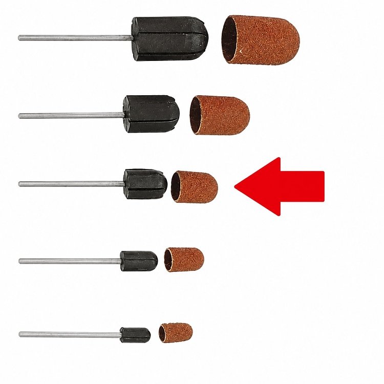 Schleifkappen 10mm #120 3Sk.