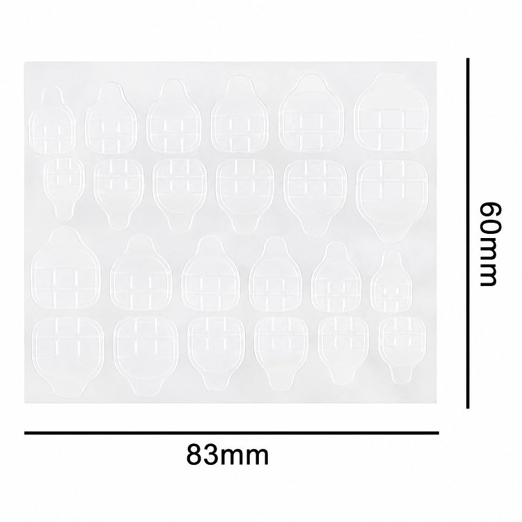 Double Sided Nail Tips Stickers 24pcs