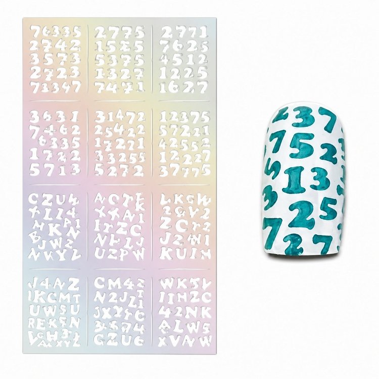 Nagelsticker Stencil
