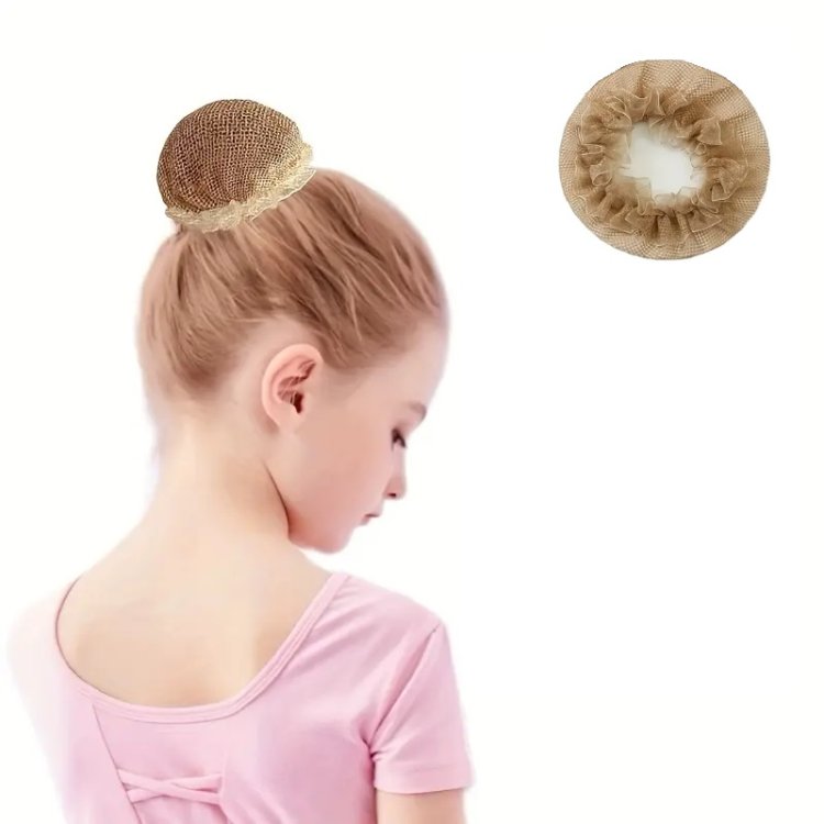 Φιλές Μαλλιών για Κότσο Μπεζ 10 εκ. – Ιδανικός για Παιδιά & Μπαλέτο