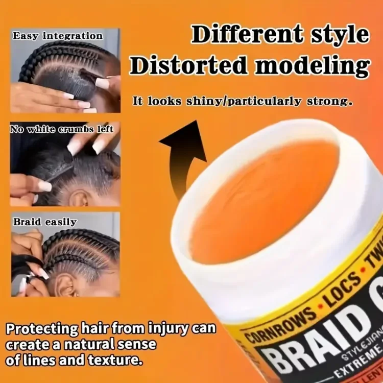 Braid Gel για Ράστα και Πλεξούδες Μαλλιών – Ισχυρό Κράτημα & Styling 120ml