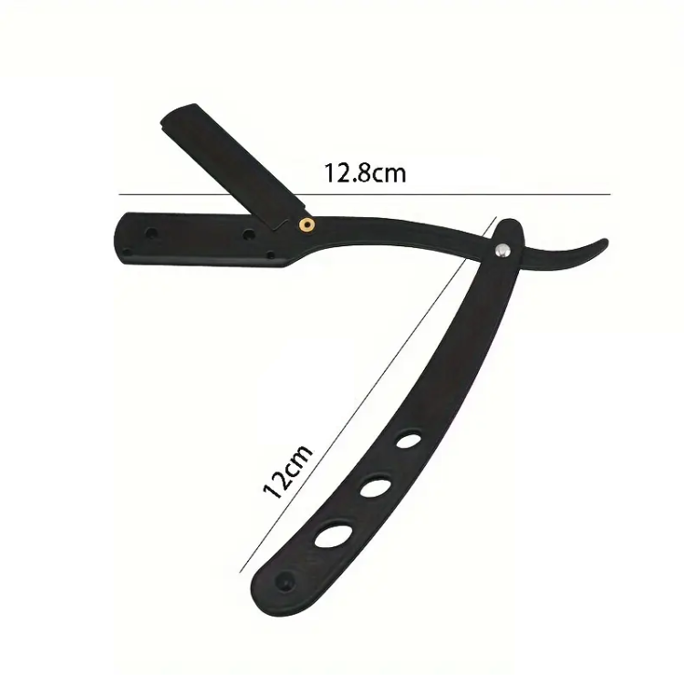 Αναδιπλούμενο Επαγγελματικό Ξυράφι για Ξύρισμα & Περιποίηση – Μαύρο