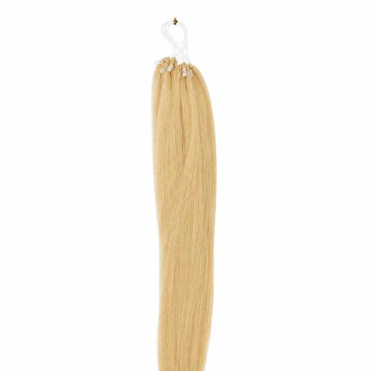 Feather Haarverlangerungen Echthaar #24 Blond 50cm 10Stk
