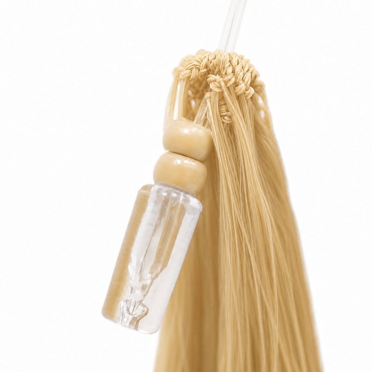 Feather Haarverlangerungen Echthaar #24 Blond 50cm 10Stk