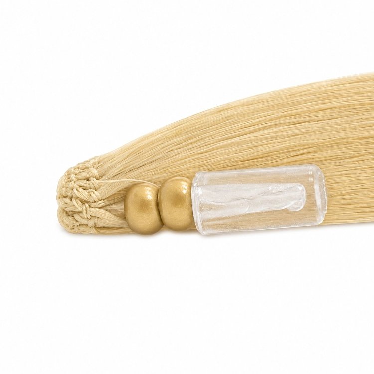 Feather Haarverlangerungen Echthaar #60 Blond 50cm 10Stk