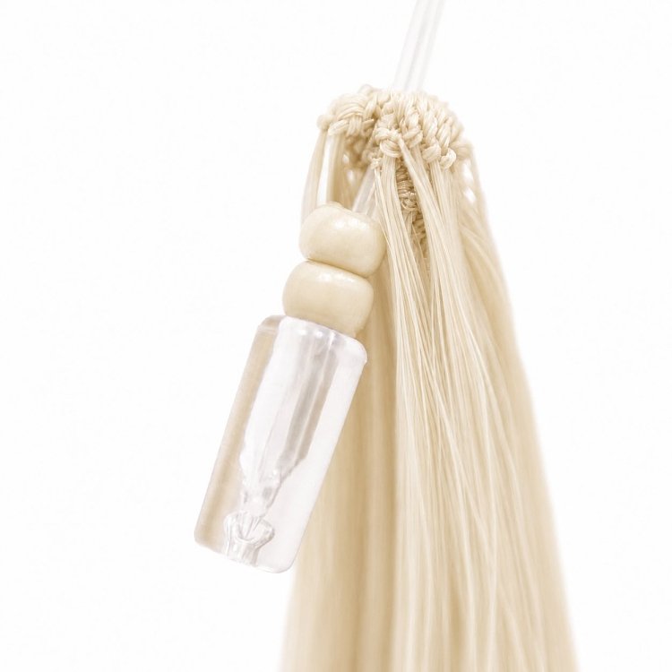Feather Haarverlangerungen Echthaar #SILVER Blond 50cm 10Stk