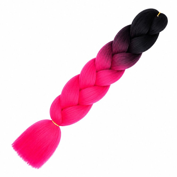 Jumbo Braid Synthetic Ombre Braun-Fuchsia #B3