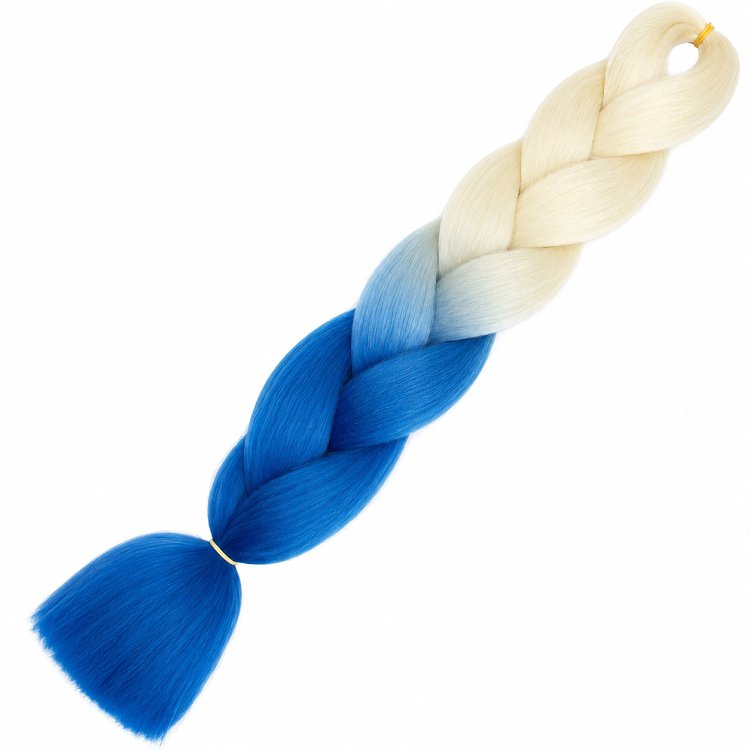 Jumbo Braid Synthetic Ombre blond / blau #B49