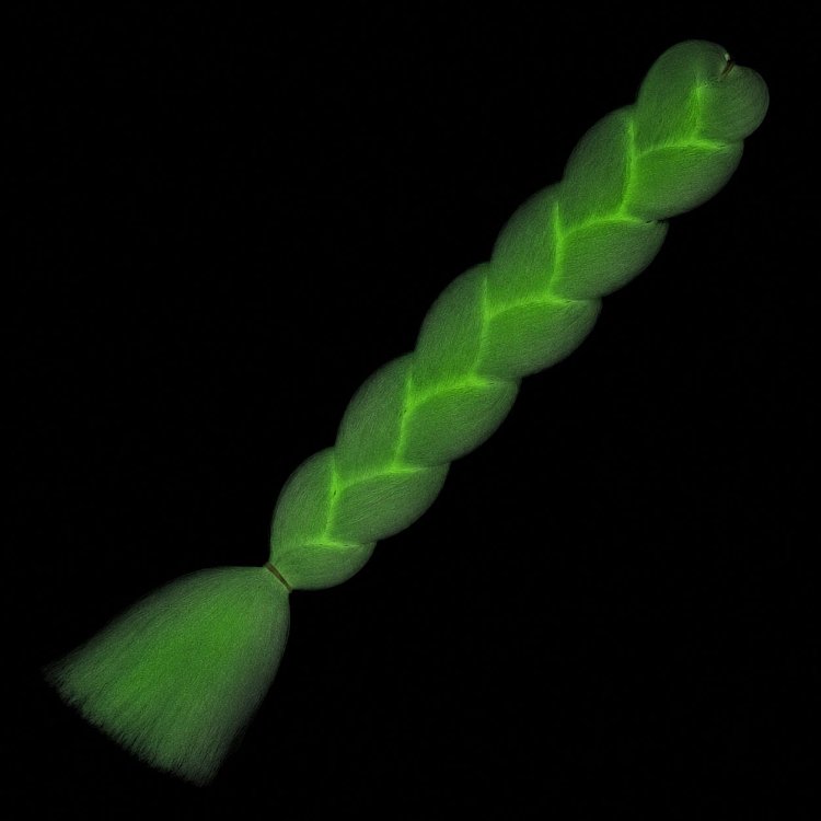 Hair Jumbo Braids Glow In The Dark White 100g 60cm