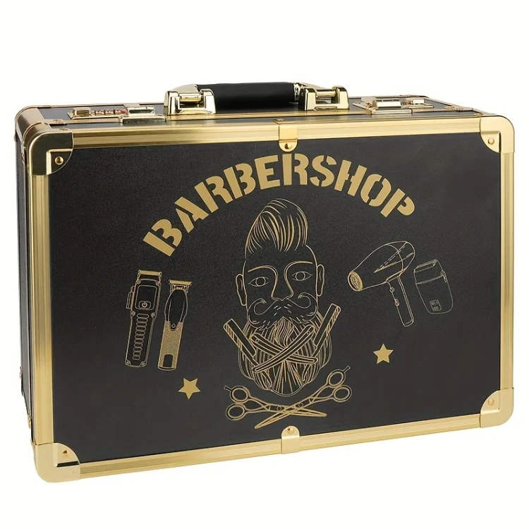 Επαγγελματική Βαλίτσα Αλουμινίου Barber Κομμωτικής Μαύρο-Χρυσό
