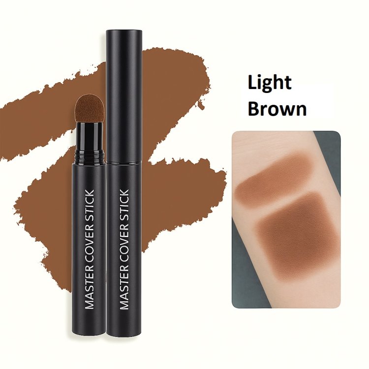 Στικ Κάλυψης Μαλλιών για Λευκές Ρίζες, Αραιά Σημεία & Διόρθωση Hairline – Καστανό Ανοιχτό