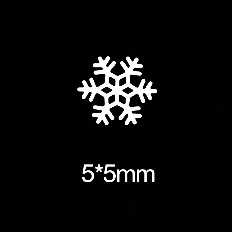 Nail Decoration White Snowflake