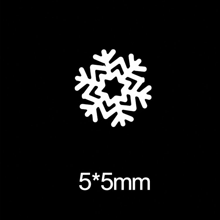 Nail Decoration White Snowflake