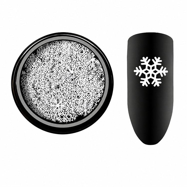 Nail Decoration White Snowflake