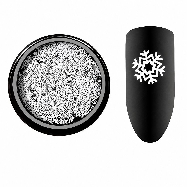 Nail Decoration White Snowflake
