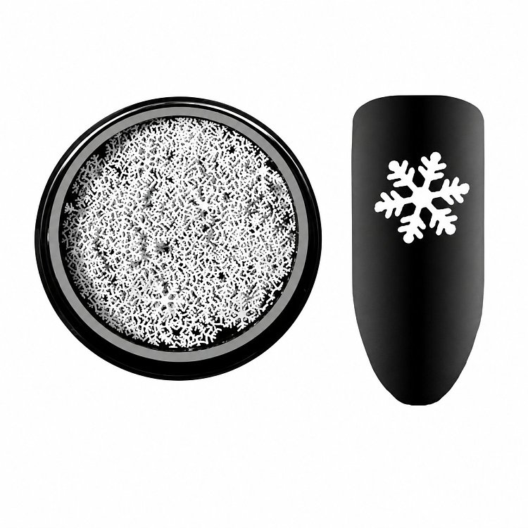 Nail Decoration White Snowflake