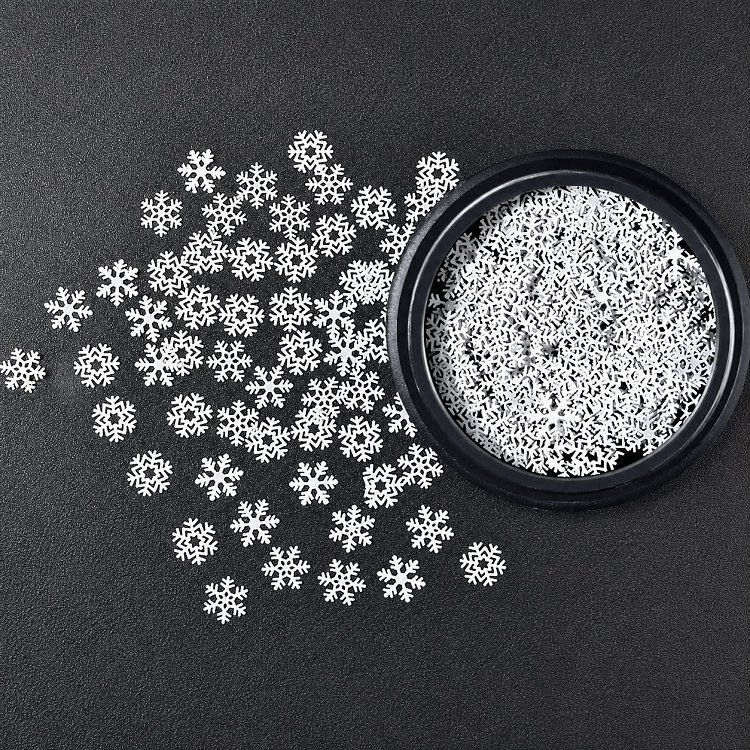Nail Decoration White Snowflake