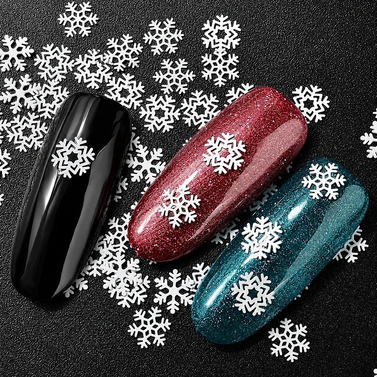 Nail Decoration White Snowflake
