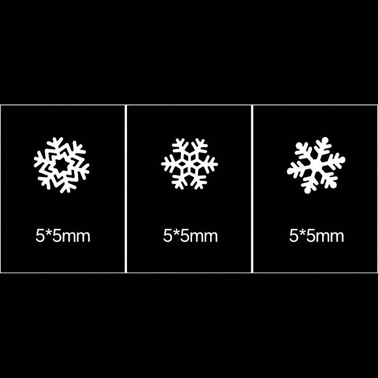 Nail Decoration White Snowflake
