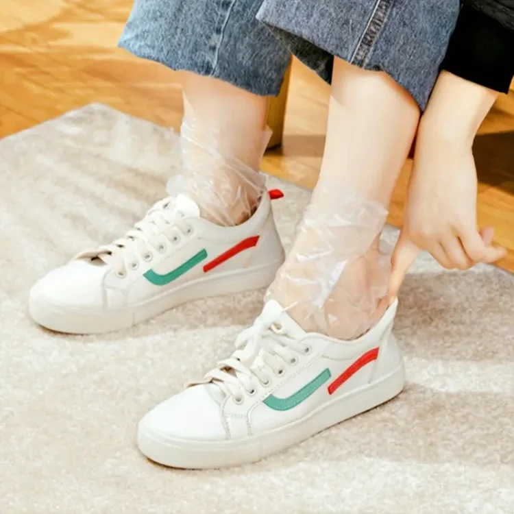 100 Stuck Einweg Fusspflegebeutel – Transparent, Reissfest, Ideal fur Pedikure, Fussmasken & Spa-Behandlungen