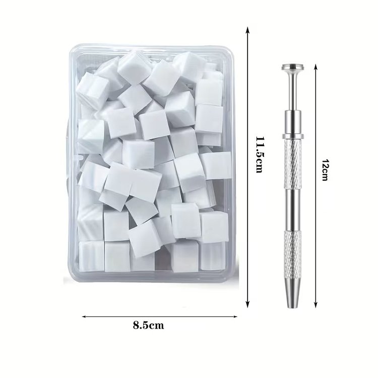 Ombre Nail Tool with 100 Replacement Sponge Tips for Gradient & Baby Boomer