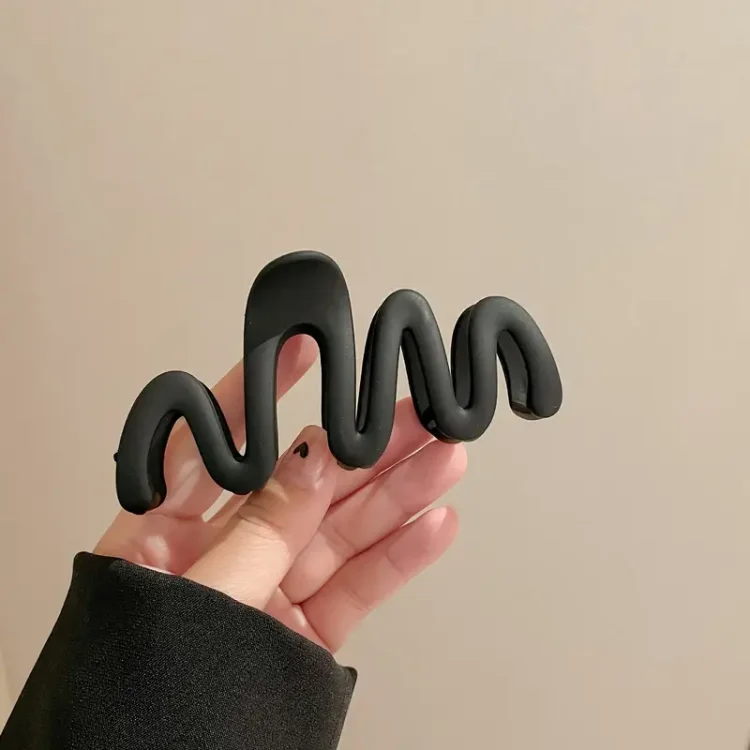 Κλάμερ Μαλλιών Μεγάλο Μαύρο 10,5 εκ. – Ματ Απόχρωση, Μοντέρνο Μίνιμαλ Design, Για Πυκνά & Λεπτά Μαλλιά