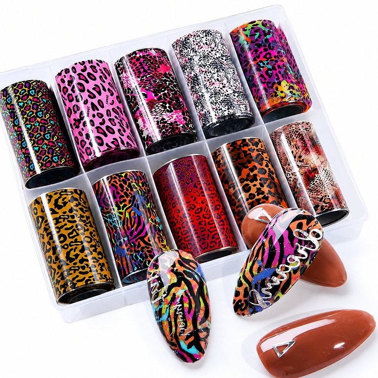 Foil Νυχιών Animal Print Σετ 10τμχ, εικόνα 2