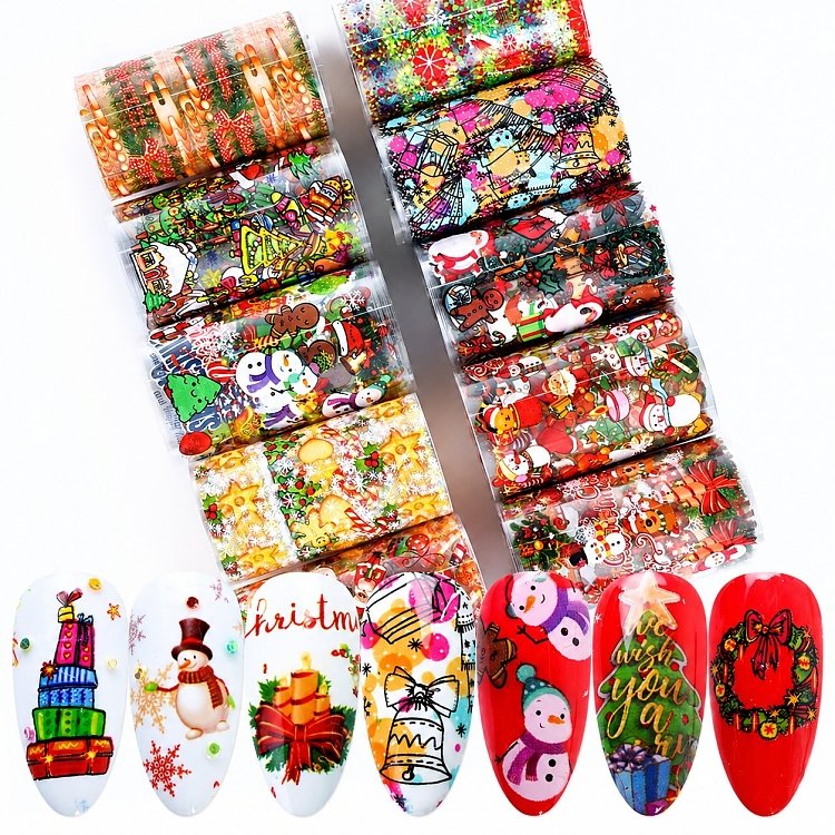 Nail Art Foil Christmas Set 10pcs