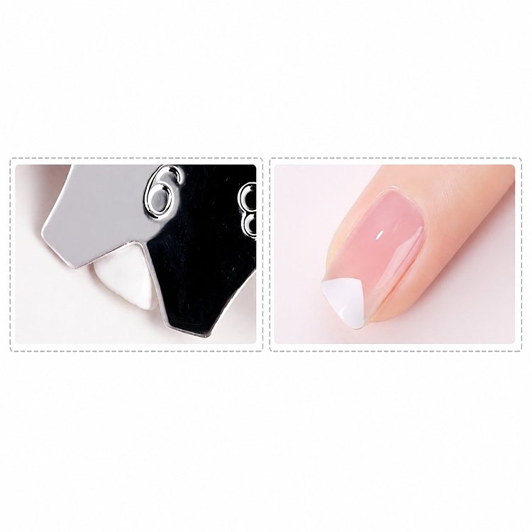 French Manicure Smile Cut V Shape
